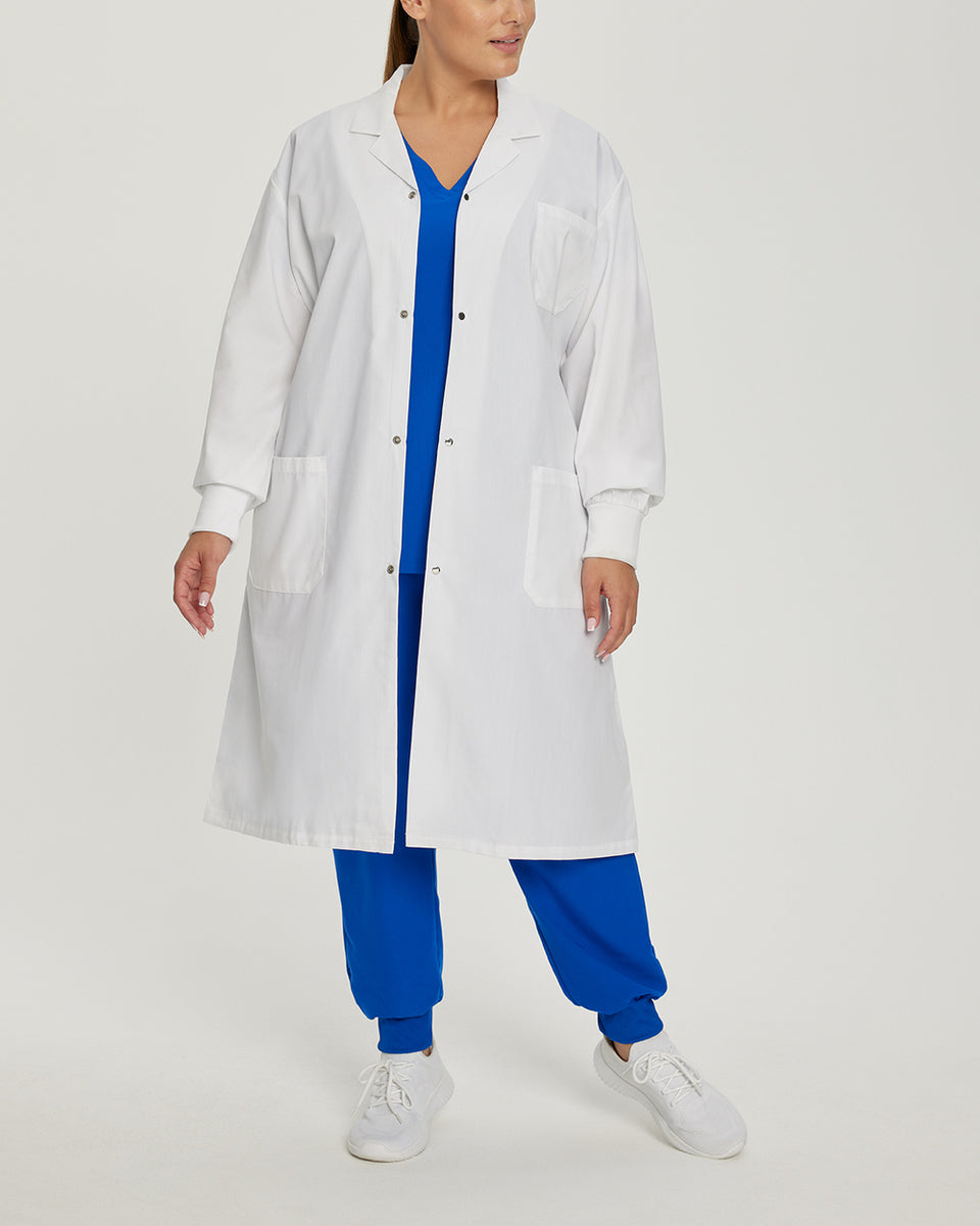 Scrubs and cheap white coat