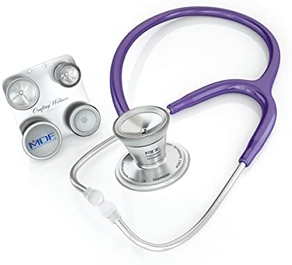 MDF ProCardial C3 Cardiology Lightweight Titanium Dual Head Stethoscope with Adult, Pediatric, and Infant-Neonatal Convertible Chestpiece -Free-Parts-for-Life/Lifetime Warranty-Purple Rain (MDF797CCT)