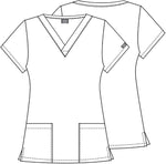 Dickies Scrubs Women's  V-Neck Shirt- JUNGLE BUDDIES