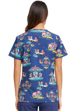 Cherokee V-Neck Print Top in Carnival Critters