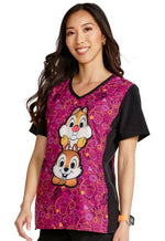 Disney V-Neck Print Top in Nuts For Nuts