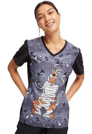 Scooby Doo V-Neck Print Top in Under Wraps