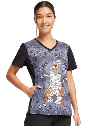 Scooby Doo V-Neck Print Top in Under Wraps