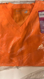 White Cross FIT V-Neck Top-785 Sunset Orange