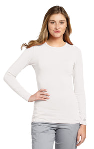 White Cross Long-Sleeved Stretch T-Shirts