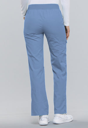 Cherokee Flexibles Mid Rise Knit Waist Pull-On Pant in Ciel -DOOR CRASHER PRICED!