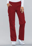 Cherokee Flexibles Mid Rise Knit Waist Pull-On Pant in Red-DOOR CRASHER PRICED!