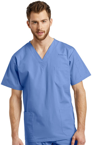 White Cross Men's Three-Pocket V-Neck Scrub Top Style #2262