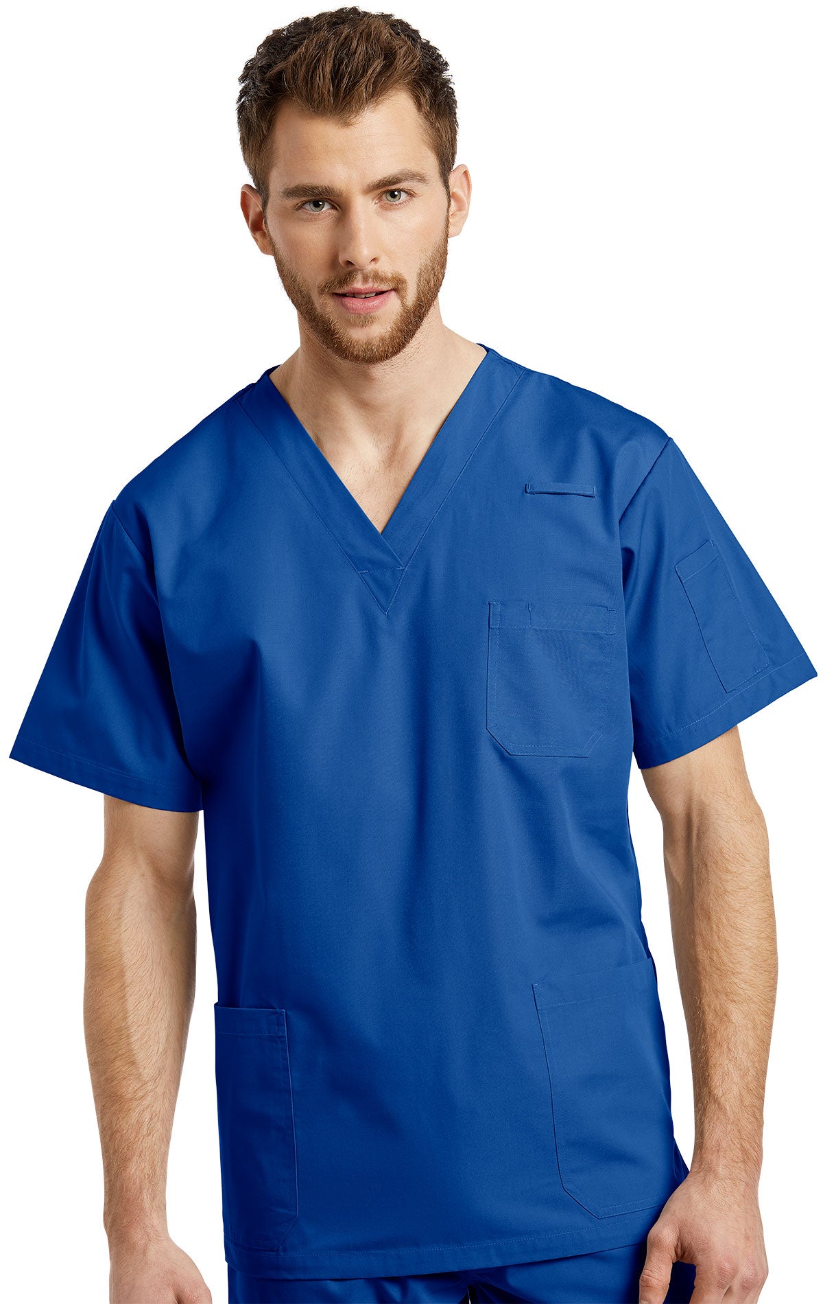 White Cross Men's Three-Pocket V-Neck Scrub Top Style #2262