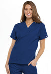 Cherokee Workwear V-Neck Top in Electric Blue