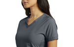 White Cross FIT Athletic Style V-Neck Top Pewter