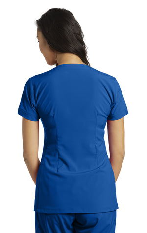 White Cross FIT Athletic Style V-Neck Top Royal
