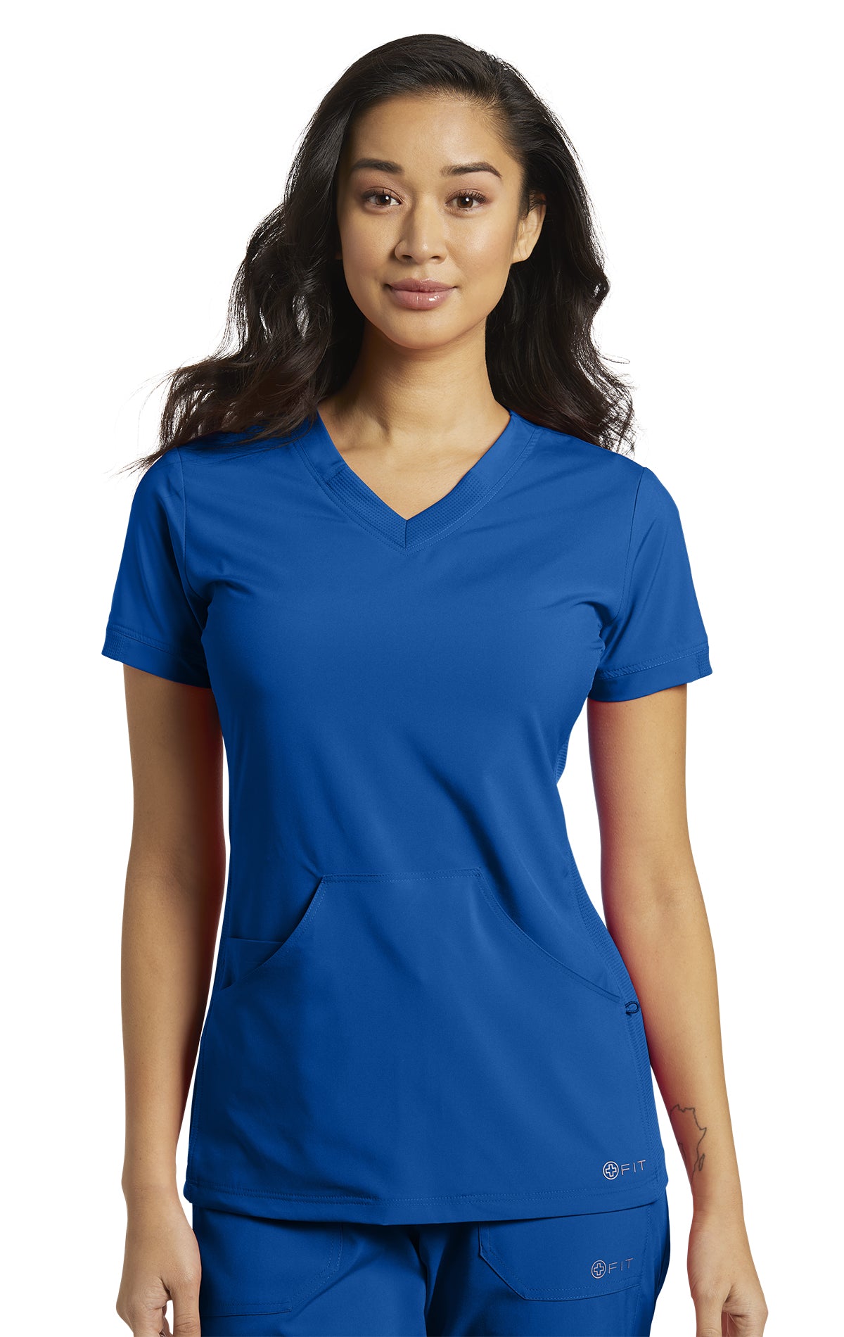 White Cross FIT Athletic Style V-Neck Top Royal