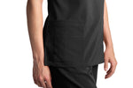 New! White Cross FIT V-Neck Solid Top Black