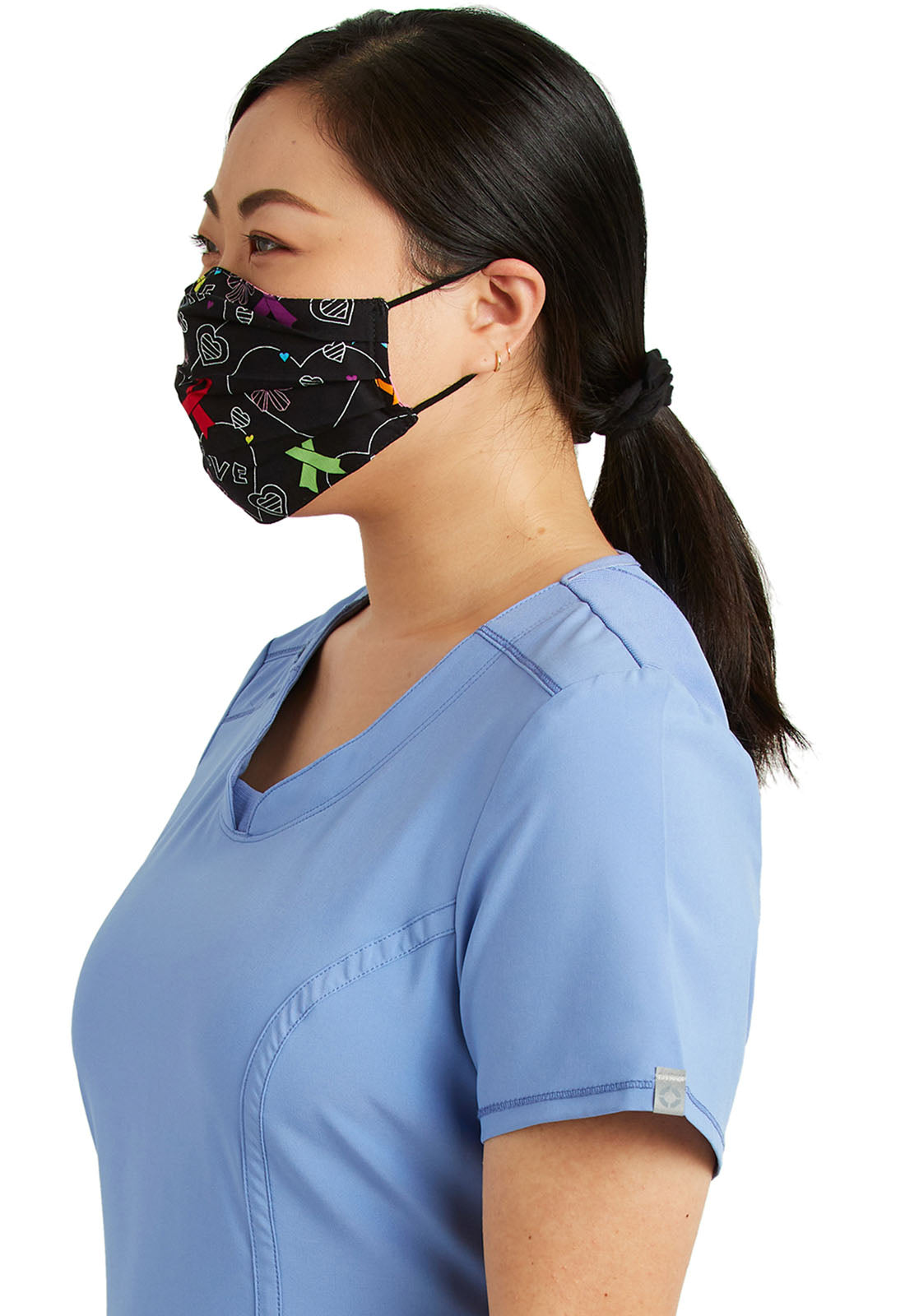 Cherokee Adult Reversible Pleated Face Mask- A Hopeful Hearts/Mr. Purr-fect