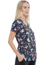 Cherokee V-Neck Print Top in in May I Kelp You?