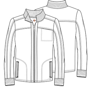 Dickies Advance Solid Tonal Twist Men's Zip Front Jacket