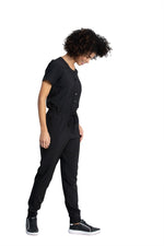 Dickies Snap Front Jumper, Tapered Leg in Black