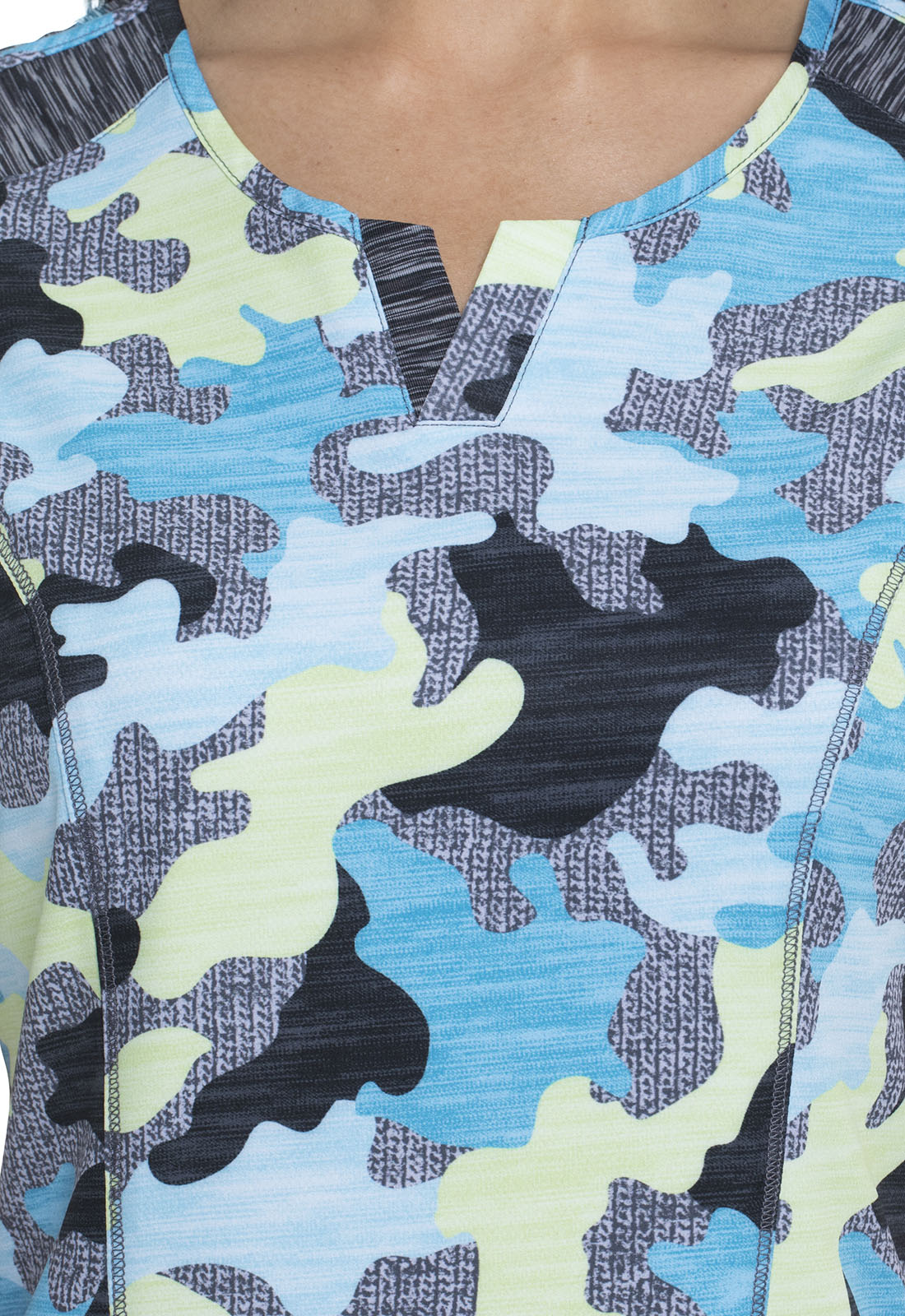 Dickies Dynamix Shaped V-Neck Top  in Totally Textured Camo