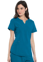 Dickies Advance Solid Tonal Twist Shaped V-Neck Top PLUS SIZE CLEARANCE !