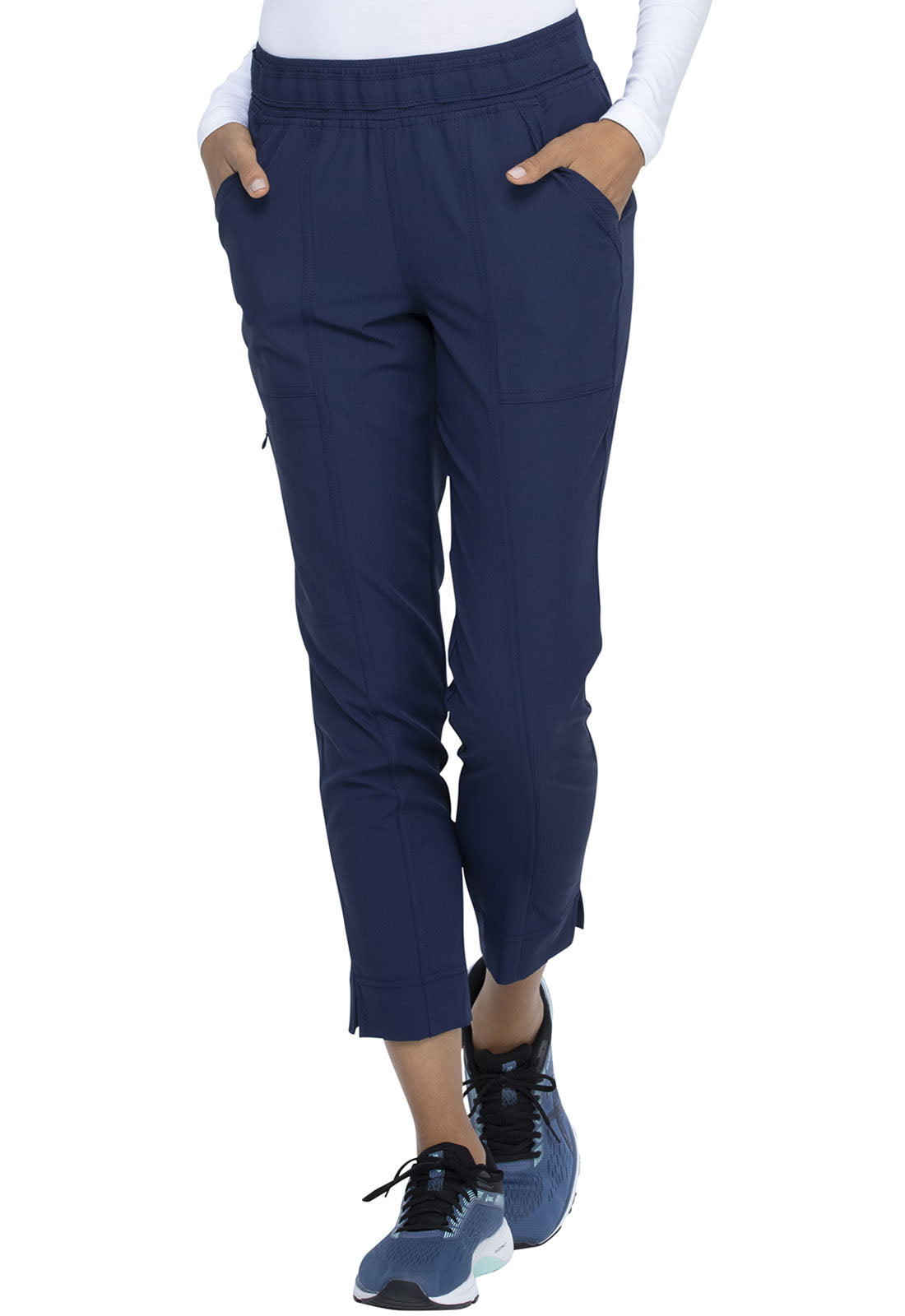 NEW! Elle Mid Rise Tapered Leg Ankle Pant in Navy
