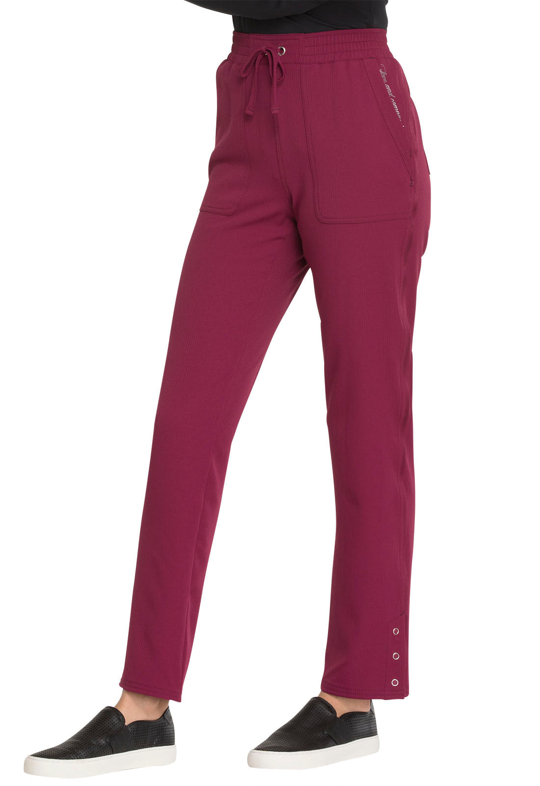 Elle Mid Rise Tapered Leg Drawstring Pants