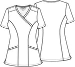 Elle Mock Wrap Top in Dancing Dots