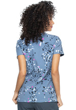 Elle Mock Wrap Top in Dancing Dots