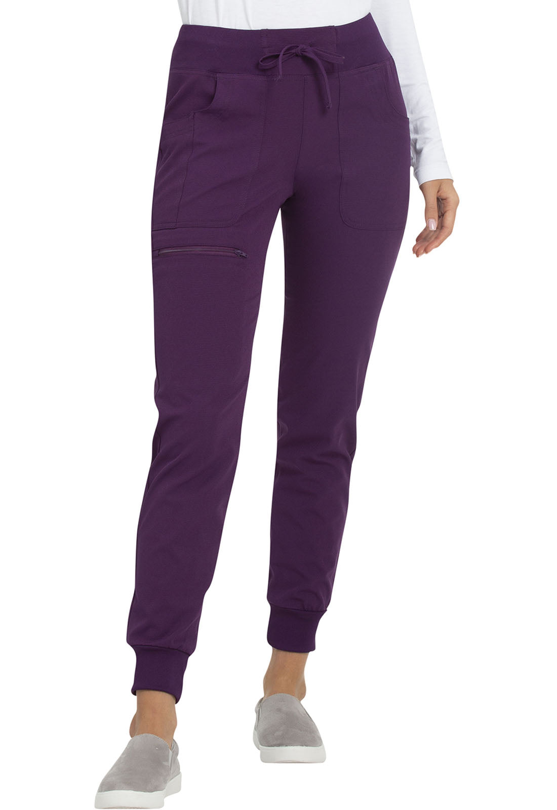 HeartSoul "The Jogger" Low Rise Tapered Leg Pants Eggplant