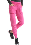 HeartSoul "The Jogger" Low Rise Tapered Leg Pants Pink Party