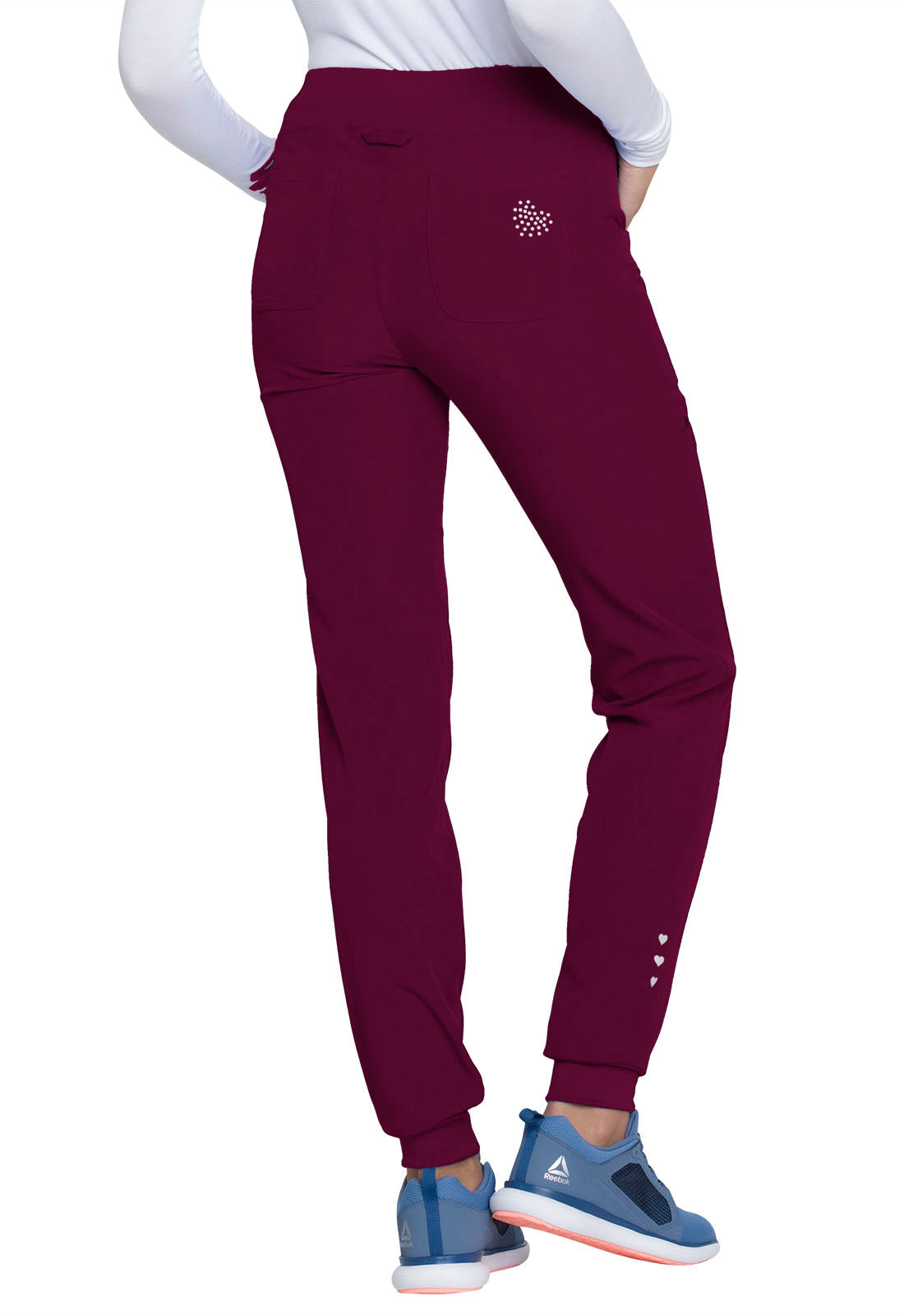 HeartSoul "The Jogger" Low Rise Tapered Leg Pants Wine