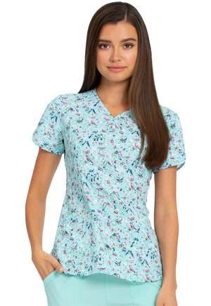 HeartSoul Prints V-Neck Top in My Tweet Heart