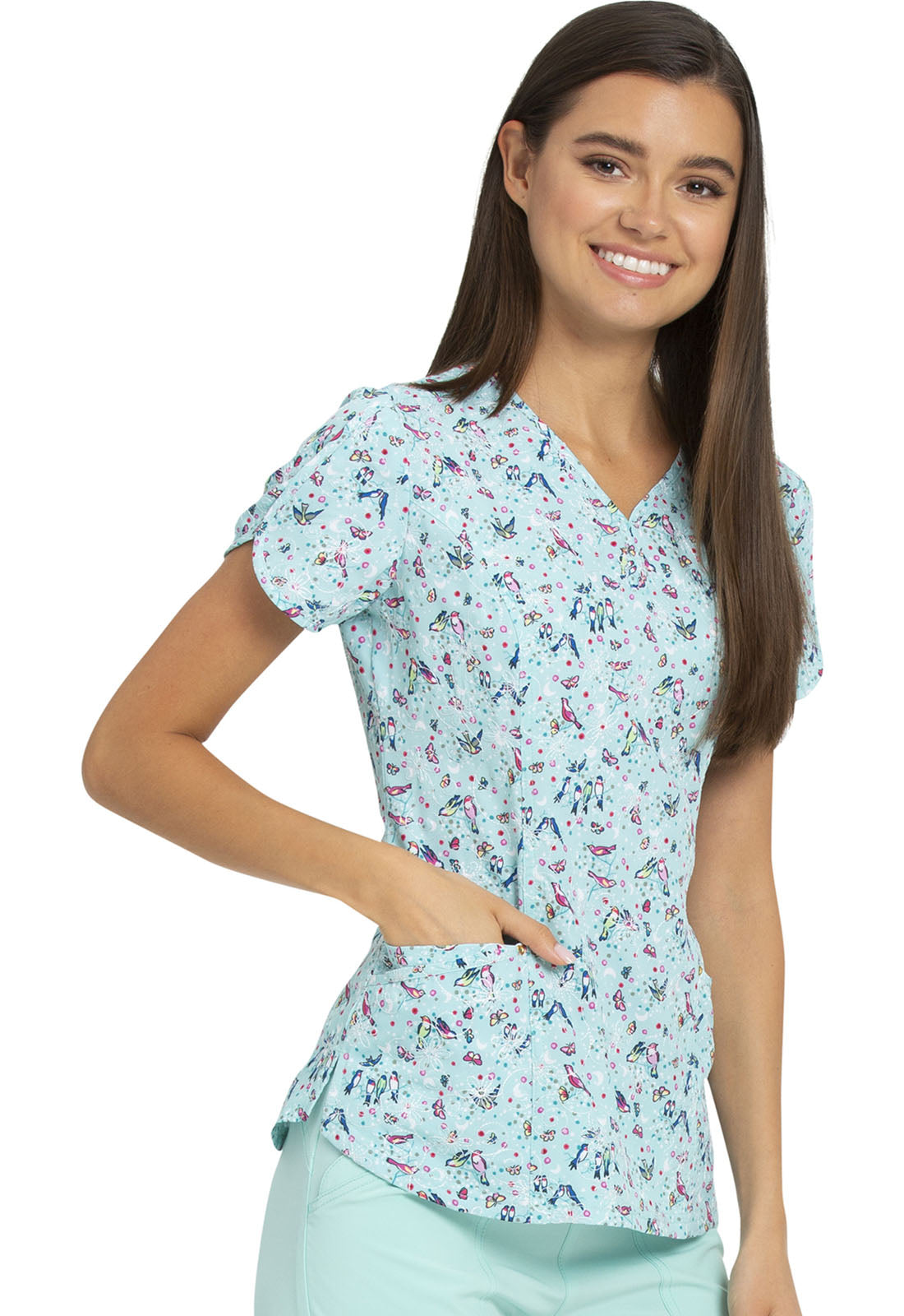 HeartSoul Prints V-Neck Top in My Tweet Heart