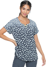HeartSoul Round Neck Top in Daisy Drizzle