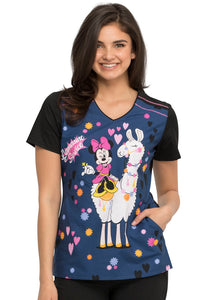 Minnie Mouse V-Neck Top  in Llamasine Service