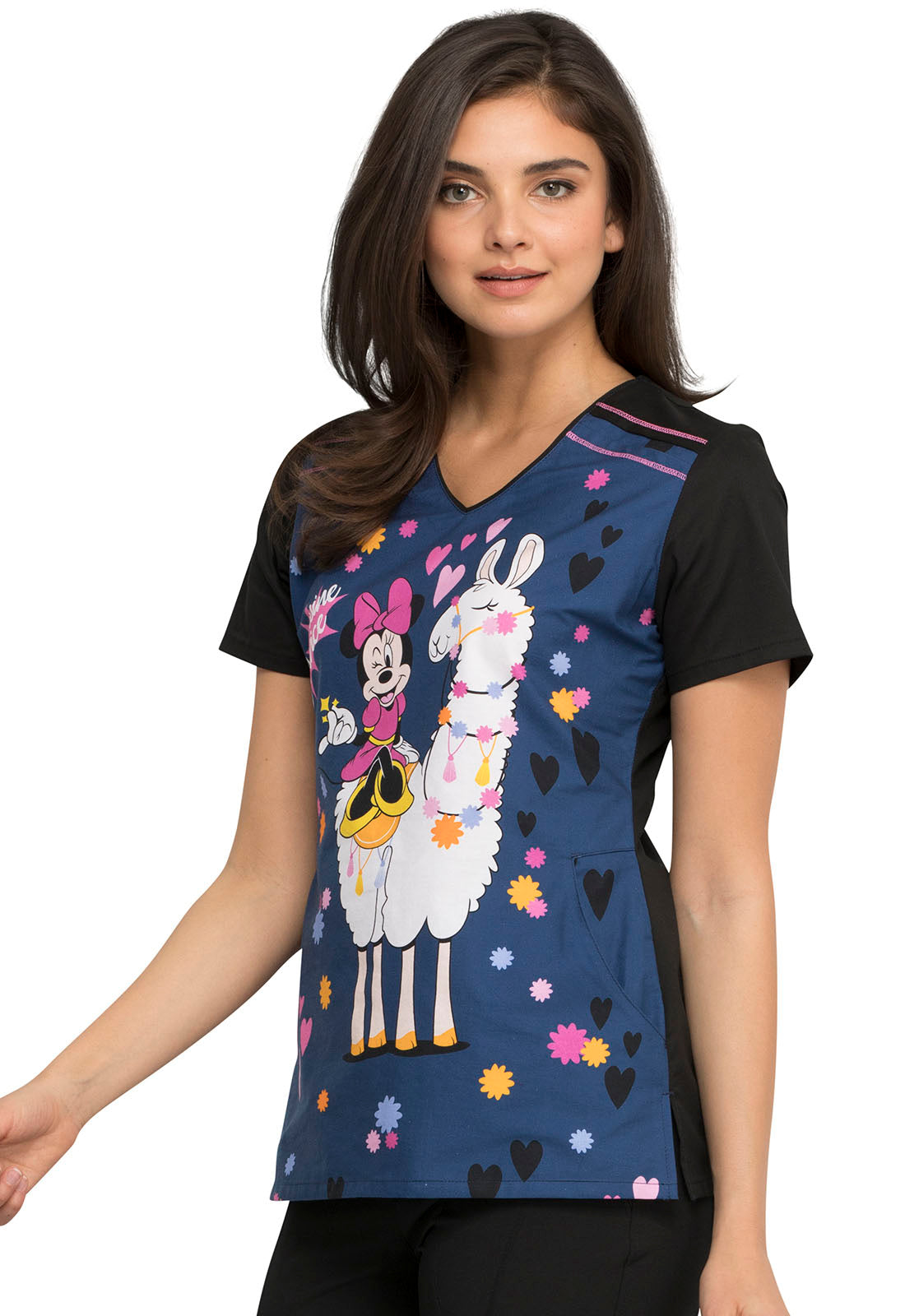 Minnie Mouse V-Neck Top  in Llamasine Service