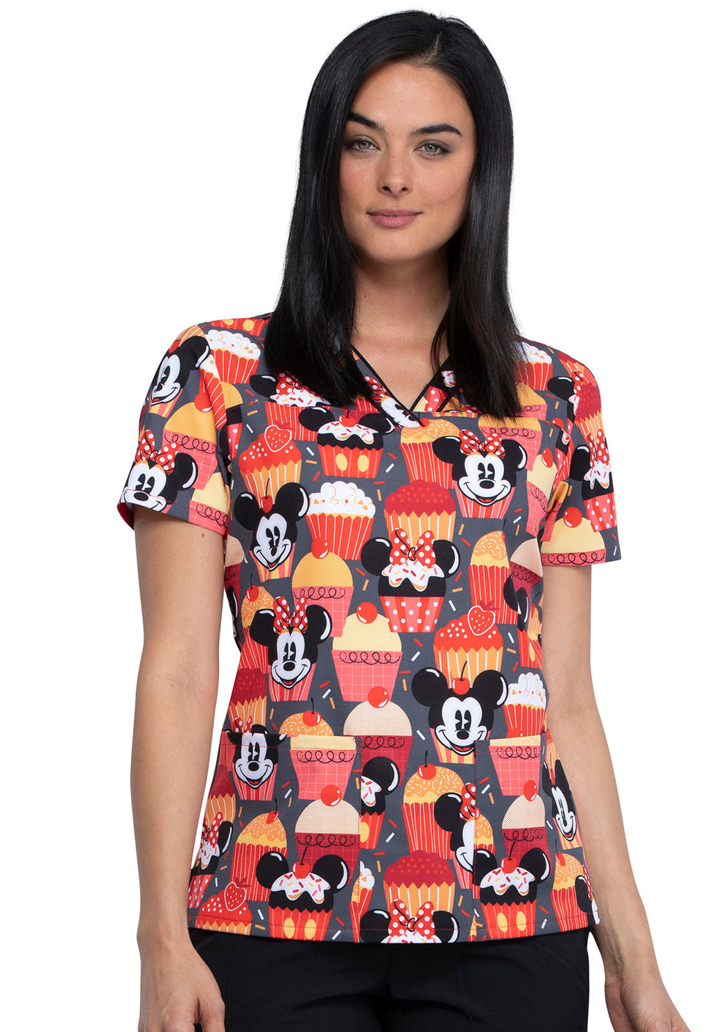 Disney's Minnie Mouse V-Neck Top in Cute As A Cupcake