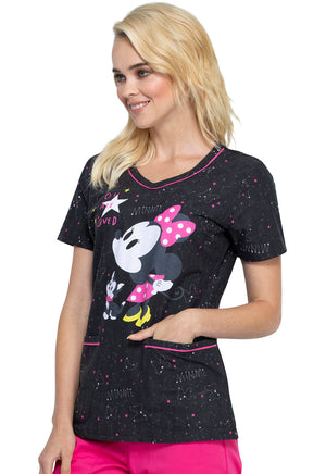 Minnie Mouse V-Neck Top in You Are Loved