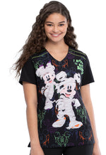 Mickey Mouse Halloween V-Neck Top in Need To Unwind