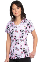 Minnie Mouse V-Neck Top in Polka Dot Day