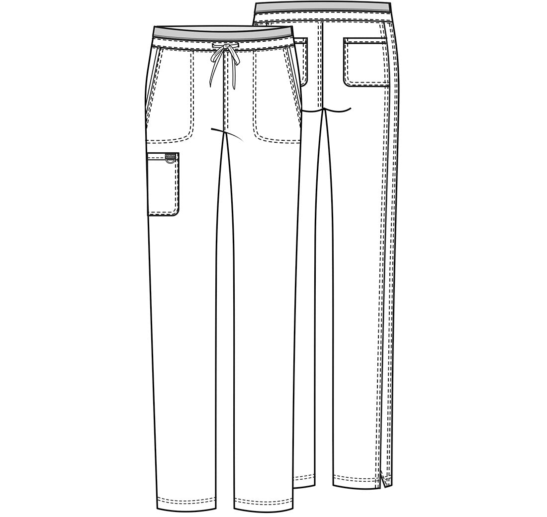 Cherokee Mid Rise Tapered Leg Drawstring Pant in Mythic Blue CLEARANCE SALE!