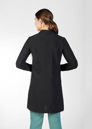 Mobb Ladies Fitted Lab Coat in Black