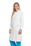 Mobb Full Length Unisex Snap Lab Coat with Knitted Cuffs